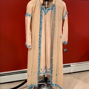 Pakistani formal wear with shirt and coat